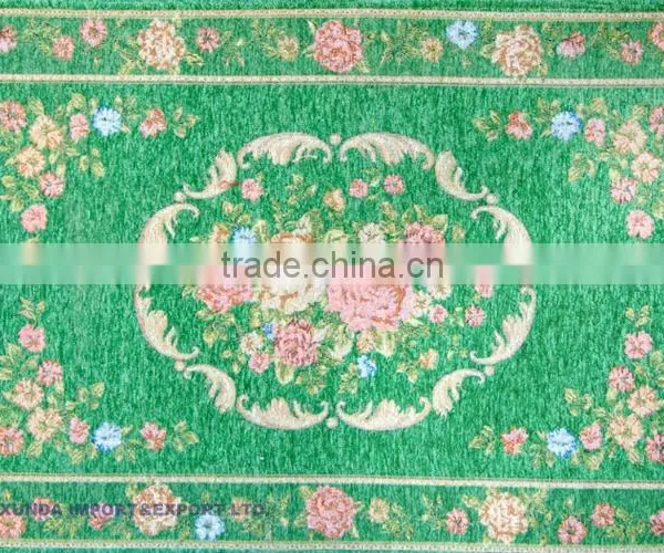 2012 Green Flower Knotted Artificial Silk Carpets