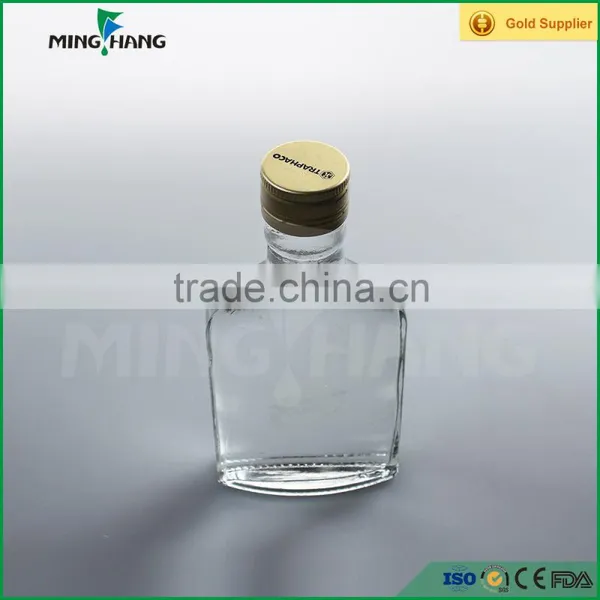 250ml Flat Square Wine Glass Bottle for Alcohol Liquor Quality Choice photo-6