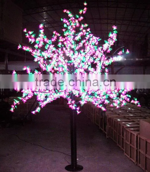 Outdoor Light up Flower Decoration Led Cherry Blossom Solar Tree Light photo-4