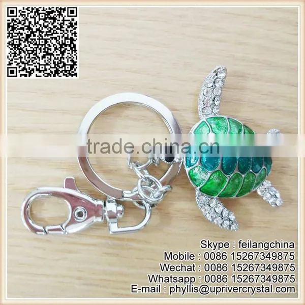 Lovely Cheap Promotion Gifts Green Tortoise Keychain photo-2