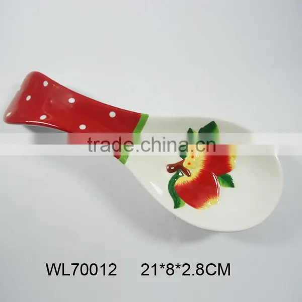 Decorative Ceramic Spoon Holder With Lemon Painting photo-2