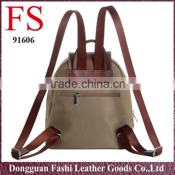 Hot Selling Unisex Soft Kakhi Vintage Nylon Backpacks photo-3