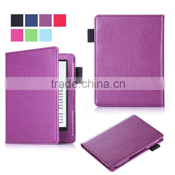 Litchi Pattern PU Leather Case for 2016 New Kindle 6" E-Reader, 6inch Leather Case for E-Reader New Kindle 2016 photo-4