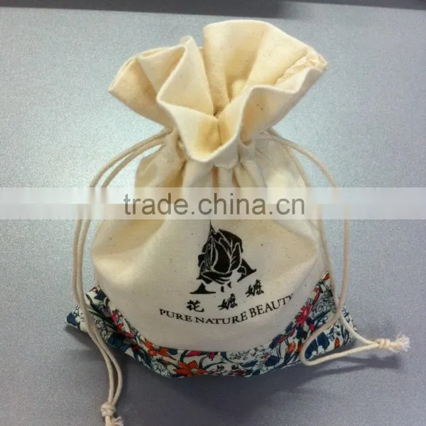 Organic Cotton Drawstring Bags/cotton Fabric Bag photo-4