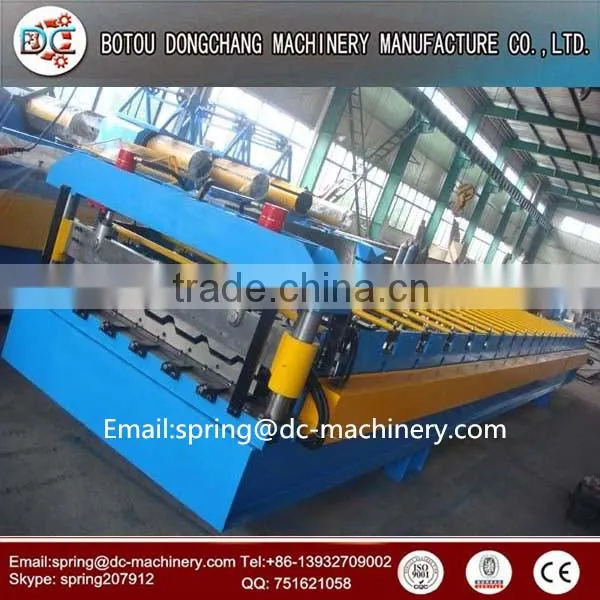 CNC Trapezoidal Profile Color Steel Roof Panel Single Cold Roll Forming Machine photo-3