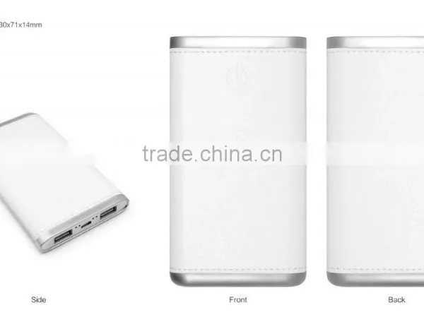 Popular Promotion Gifts Power Bank 6000mah for Mobile Phone, Real Leather Mobile Power Bank Supplier Support Mobile Phone photo-6