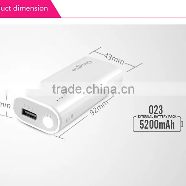 Top Selling Mobile Phone Rechargeable Power Bank 5200mAh for IPhone and Samsung photo-4