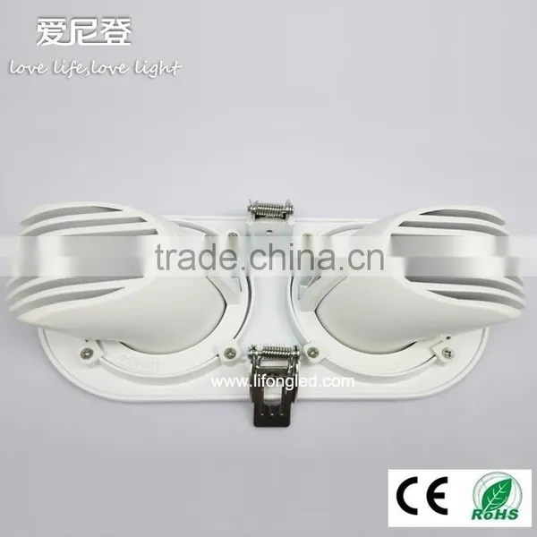 Adjustable High Cri China Factory Double Head 2x9W LED COB Downlight LED Ceiling Light With 3 Years Warranty photo-2