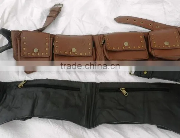 Genuine Leather Travel Pouch Hip Waist Pockets Belts/leather Bum Belt Bags photo-2