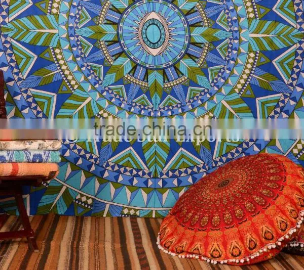 Large Indian Tribal Ombre Mandala Hippie Bohemiean Cotton Bedding Home Decor Bedspread photo-3