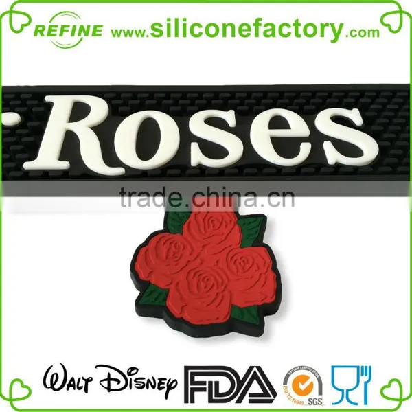 Wholesale Promotional Cheap Duarble Rose Silicone Mat for Bar Glasses photo-5