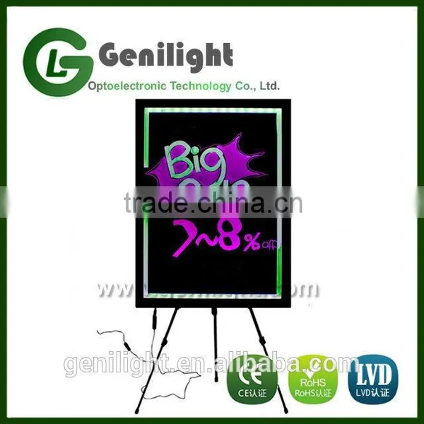Acrylic Sparkle Neon SMD 5050 RGB Board LED Illuminated Chalkboard Sign photo-2