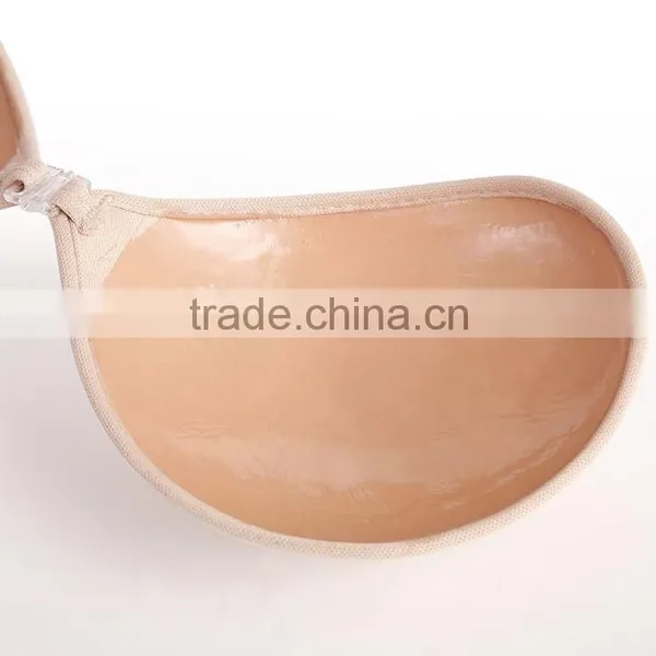 Sexy Girl Nude Mature Invisible Silicone Free Bra photo-2
