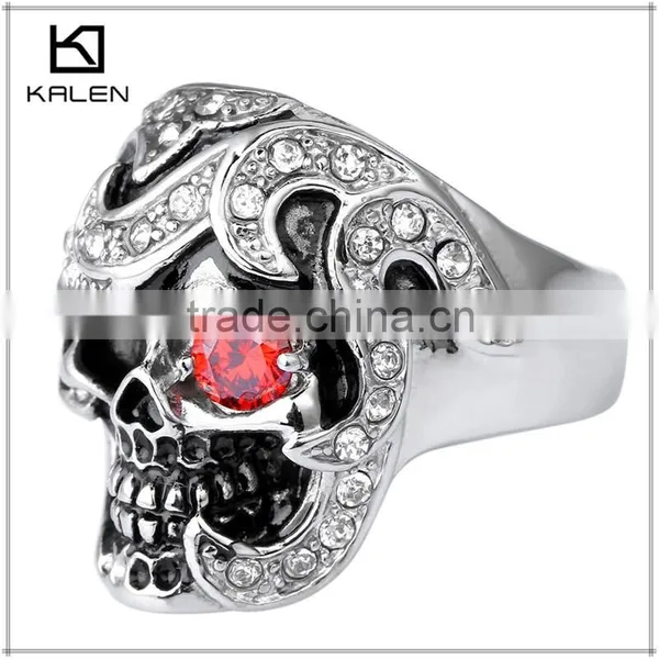 2015 Men Skull Stainless Steel Rings From China Wholesale photo-3