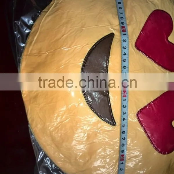 Fashion Lovely Emoji Smiley Emoticon Soft Stuffed Plush Round Cushion photo-2
