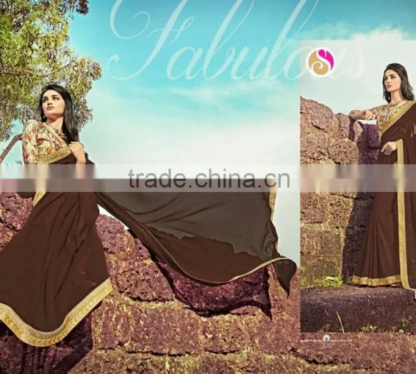 Rich Blouse Work Double Color Saree