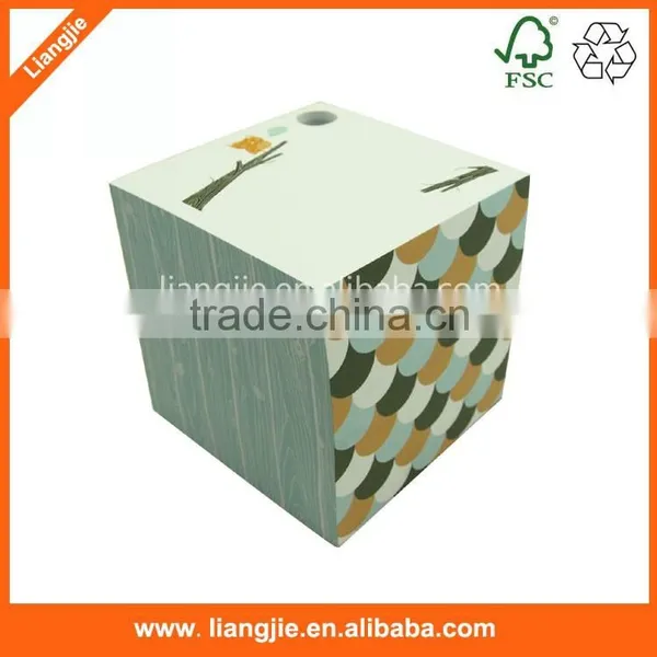 Manufactory Custom Memo Paper Cube,pen Hole Paper Cube,colorful Print Note Cube photo-6