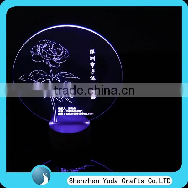 LED Acrylic Light Up Sign Desk Model Night Light Laser Engraving Acrylic Sign With LED photo-3