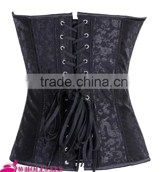 Classic Print Corset With Back Ribbon,flower Printed Corsets photo-3