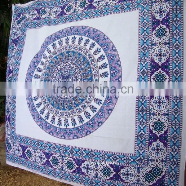 Wholesale Home Decor Wall Hanging Tapestries Cloth Fabric Ombre Indian Mandala Tapestry photo-4