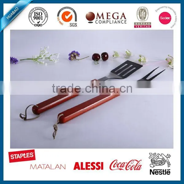 Stainless steel bbq spatula and fork tools accessories