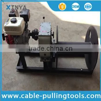 Stringing Equipment 3 Ton Diesel Engine Winch Wire Rope Pulling Winch photo-2