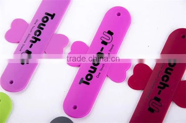 Professional Silicone Factory Supply One Touch U Mobile Phone Stand Silicone Cellphone Stand photo-2