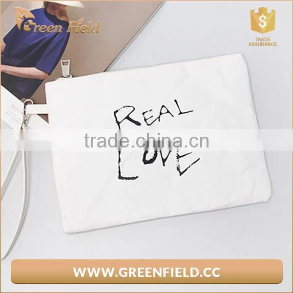 Washable Kraft Paper Clutch Bag Handbag photo-3