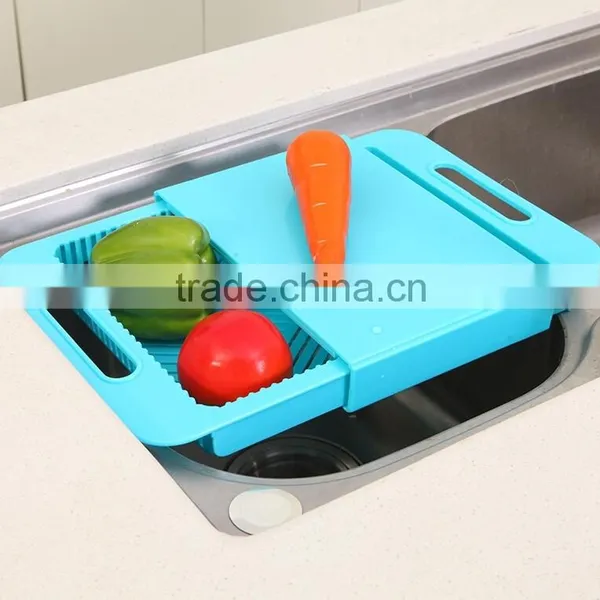 Wholesale Stock Kitchen Vegetable&Fruit Plastic Chopping Board Drain Board Draining Rack Storage Rack photo-4