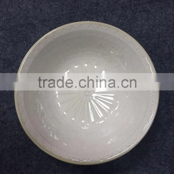 Embossment Ceramic Soup Bowls and Plates photo-3
