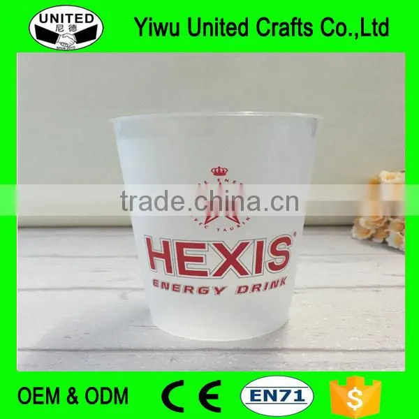 Logo Printed Frosted Plastic Thicken Water Cup PP Cup Recyclable