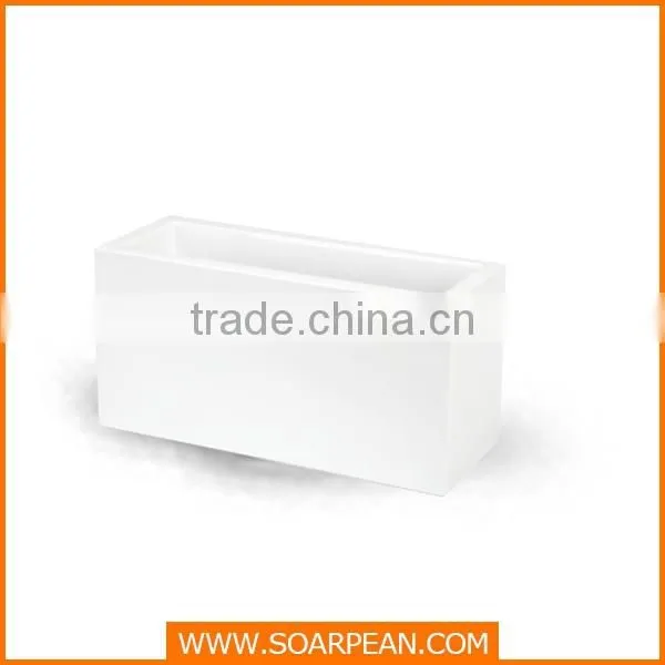 Home Decorative White Fiberglass Garden Flower Pot photo-3