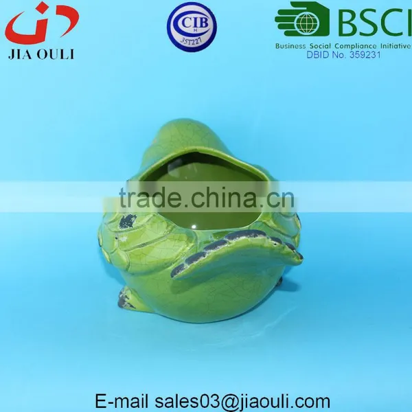 Vintage Style Ceramic Garden Bird Figurine Flower Planter, Ceramic Bird Planter photo-5