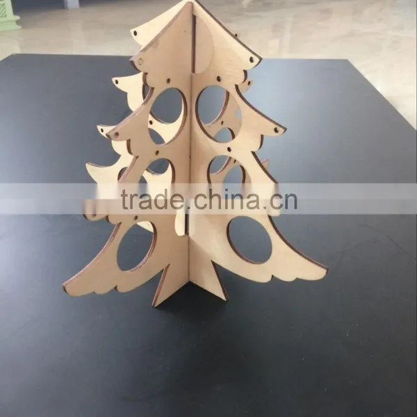 2016 Wholesale Handmade Christmas Decoration Laser Cutting Wooden Tree for Christmas Decoration photo-4