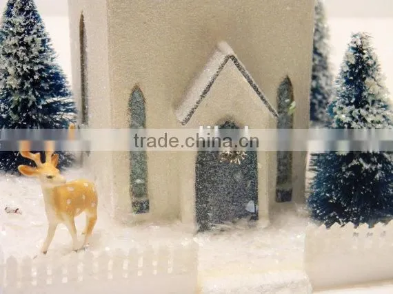 Vintage Putz House Church Pattern & Instructions Christmas Village photo-2
