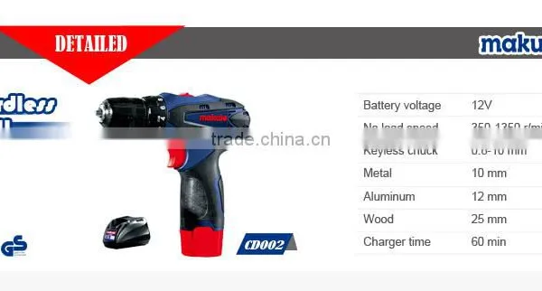 Tungsten Drill Bits MAKUTE Professional Power Tools Cordless Drill(CD002) photo-4