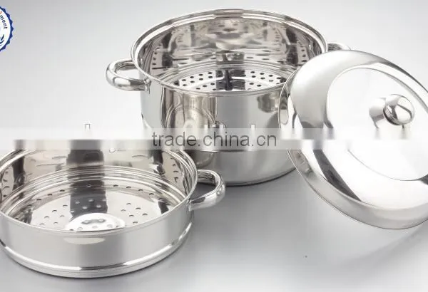 24cm Durablen 2 Layers Stainless Steel Food Steamer Pot for Sale photo-3