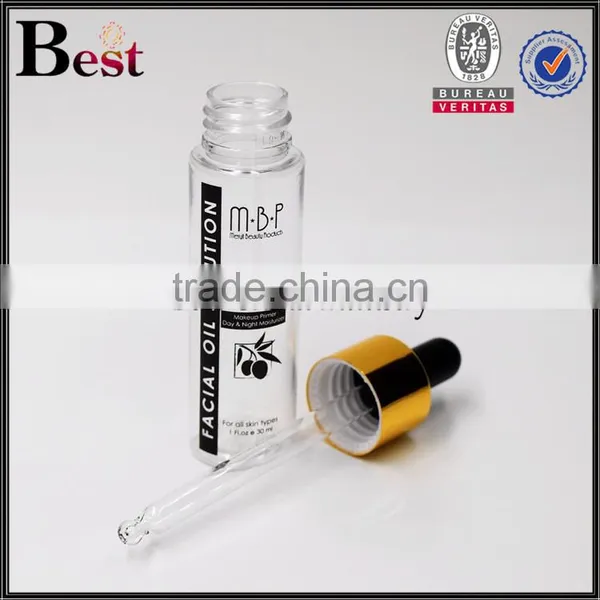 Wholesale Cosmetic Essential Oil Fragrance Perfume PET Screen Printing Aluminum 30ml Plastic Dropper Bottle 2017 Hot New Product photo-3