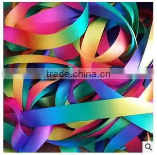Лента из атласной ткани радужных цветов для подарочных коробок photo-3