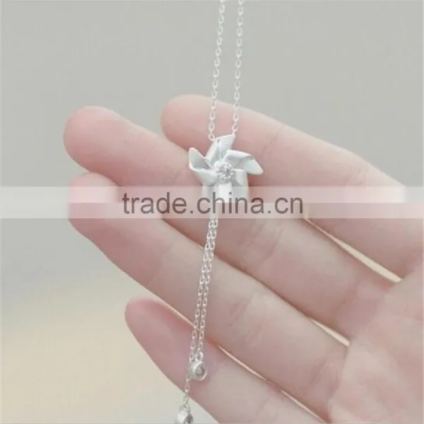 2017 New Design 925 Sterling Silver Windmill Pendant Necklace photo-2