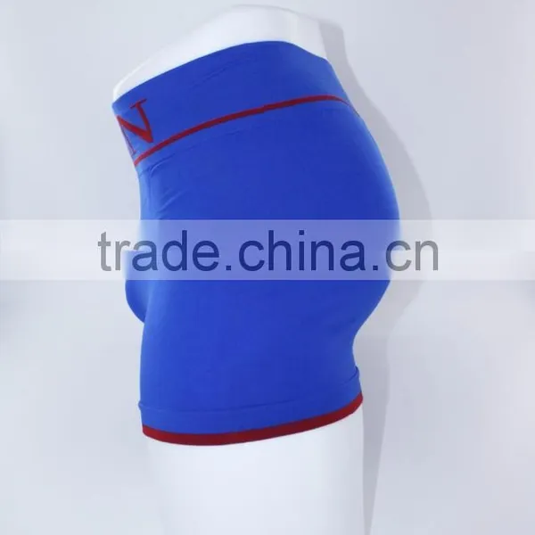 Blue Seamless Underwear Men Boxers Briefs photo-3