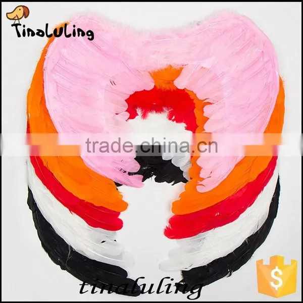Customized Handmade Large Ostrich Feather Wings for Party photo-4