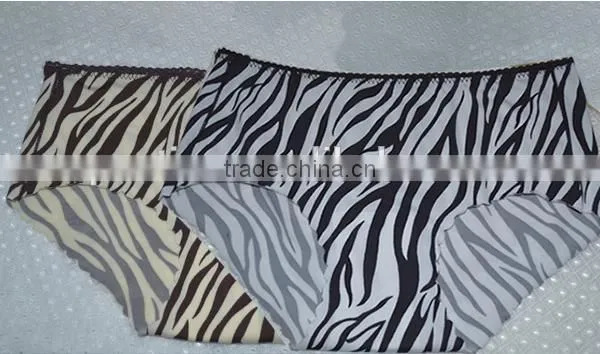 Middle Waist Zebra Seamless Women Underwear