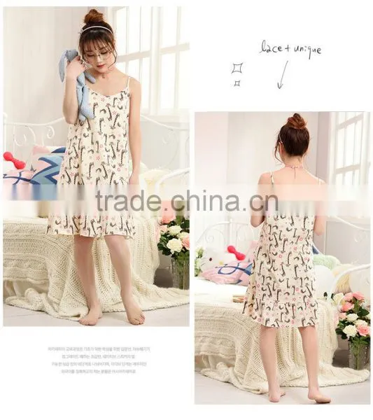 Ms Summer New Cotton Condole Belt Vest Skirt Pajamas in Nightgown Camisole Leisurewear Han Edition Dress Sexy photo-6