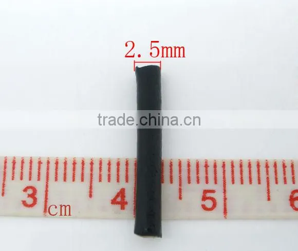 High Quality Black Round 2.5mm Real Leather Jewelry Cord photo-3