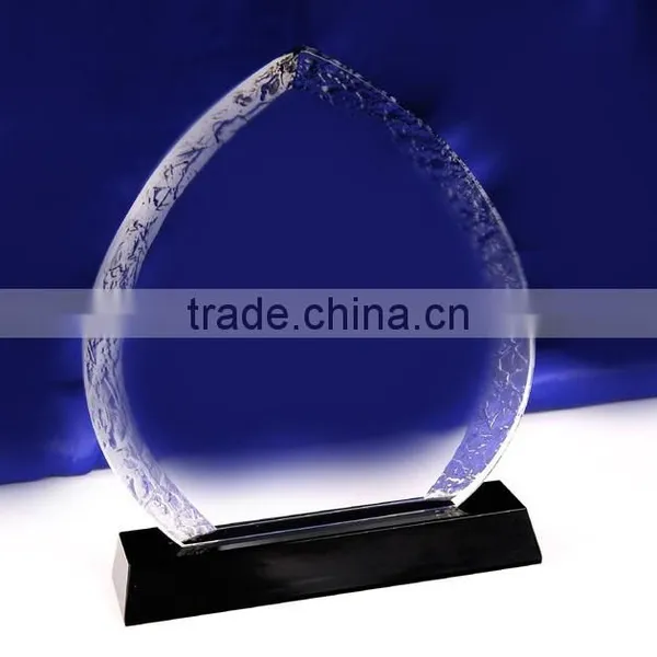Wholesale Good k9 Crystal Peach Shape Iceberg Awards, Crystal Iceberg Trophy for Souvenir Gift JKC-0131 photo-2