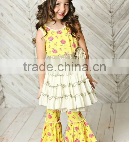 Summer Girls Clothing Mustard Pie Remake Children Clothes Sets photo-5