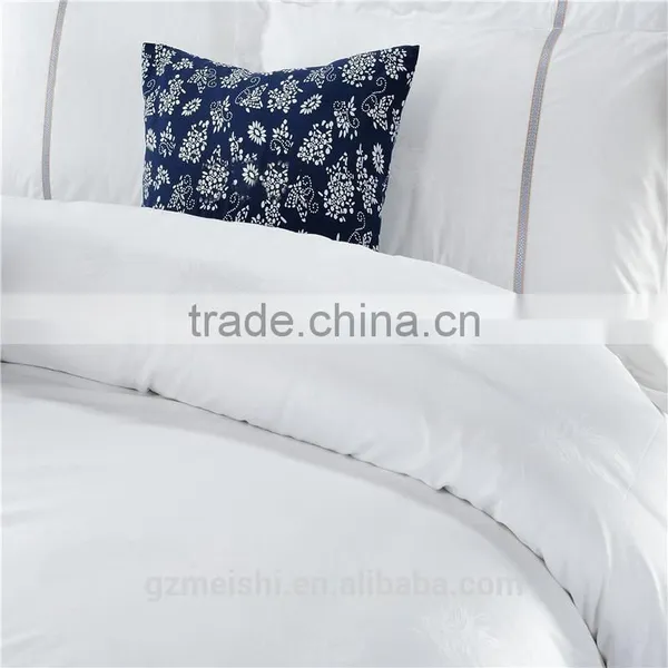 100% Cotton Stripe Hotel Bedding Set White Dubai Bed Sheet Set photo-3