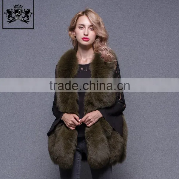 Hot Sale Ladies Winter Fashionable Real Fur Gilet Genuine Natural Fox Fur Vest Women photo-3