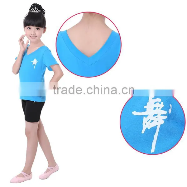 2016 OEM V-Neck Pink Boys Kids Gymnastic Dance Costumes For Girls photo-5